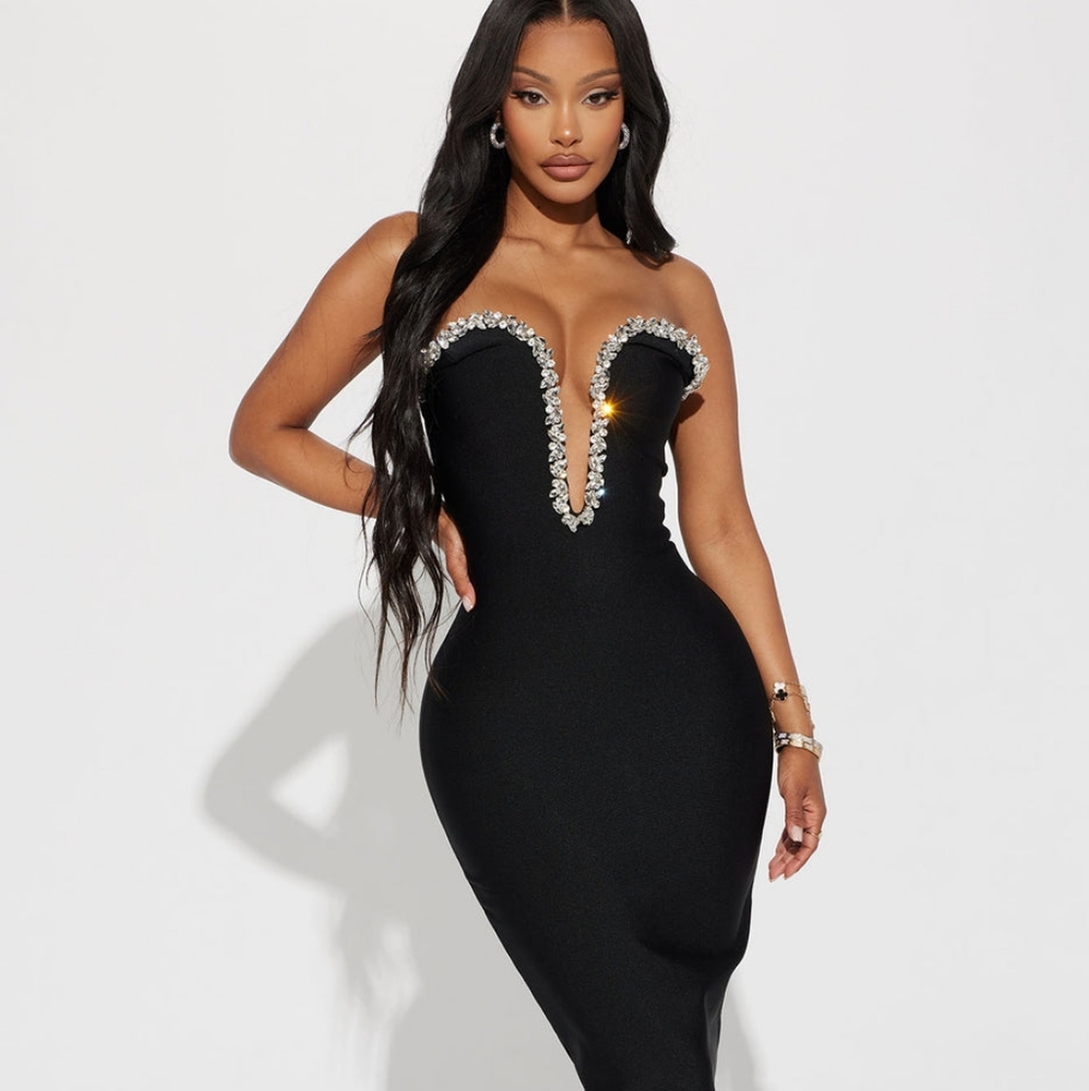 Sweetest Heart Embellished Midi Dress